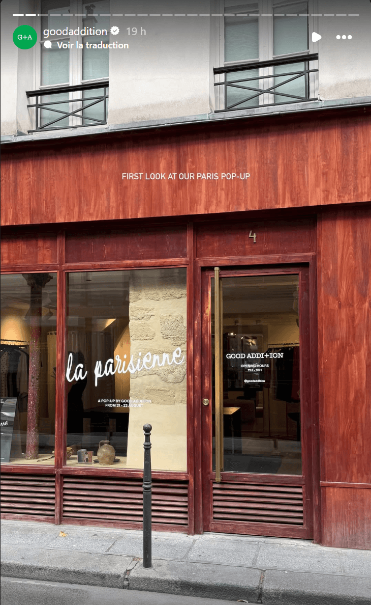 Le premier pop-up parisien de @GOOD ADDITION, en plein Marais. — photo 2